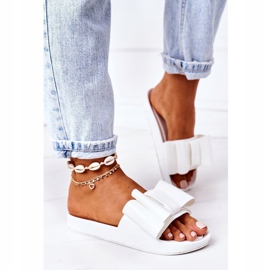 Flip Flops din cauciuc cu arc de aprilie alb 2