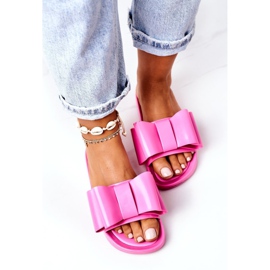 PS1 Papuci de cauciuc cu arc de aprilie fuchsia roz 6