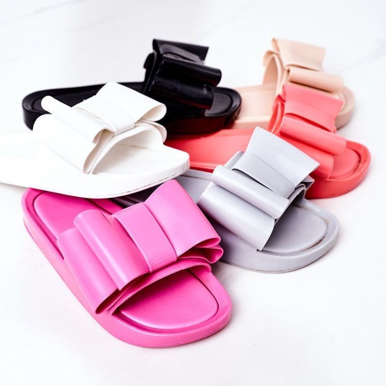 PS1 Papuci de cauciuc cu arc de aprilie fuchsia roz 1