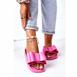 PS1 Papuci de cauciuc cu arc de aprilie fuchsia roz 3