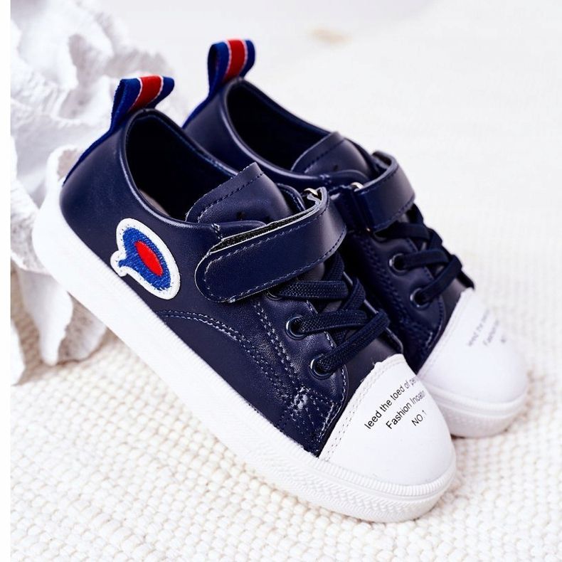 Apawwa Adidași pentru copii din velcro cu desene animate albastru marin 2