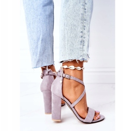 PS1 Sandale din piele de căprioară pe o bară Grey Dance With Me gri 2 PS1 Sandale din piele de căprioară pe o bară Grey Dance With Me gri 2