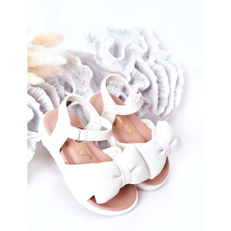 FR1 Sandale pentru copii cu un arc Abbie alb 2