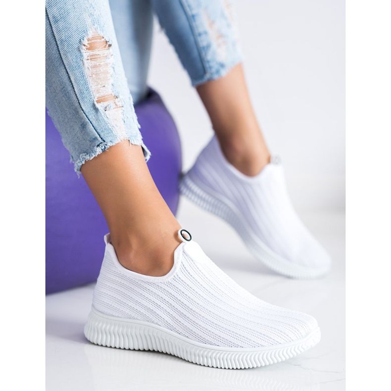 SHELOVET Pantofi sport textile alb 2