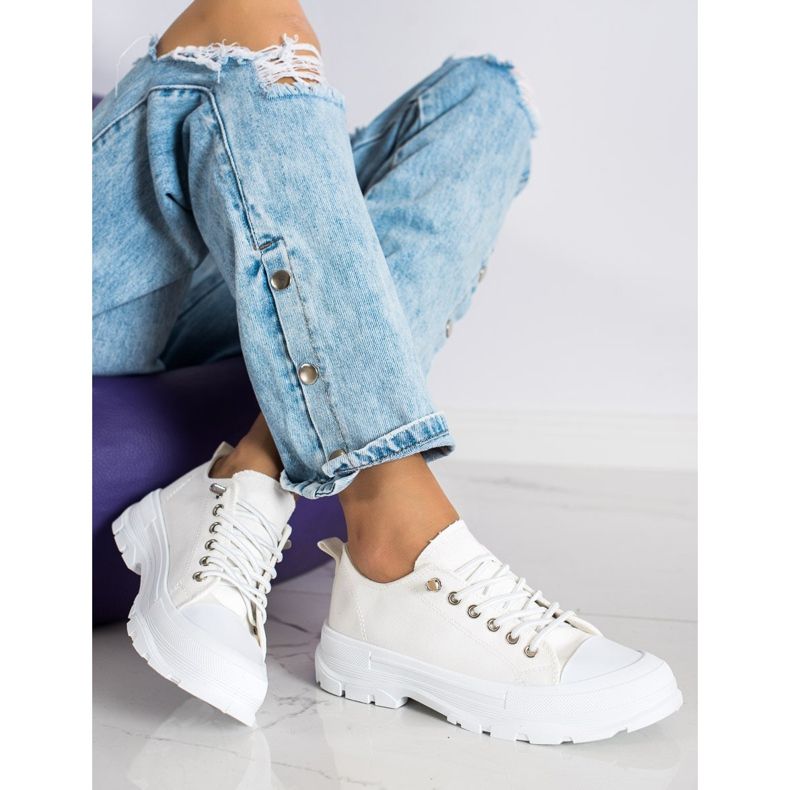 Sabatina Adidași la modă pe platformă bej 1