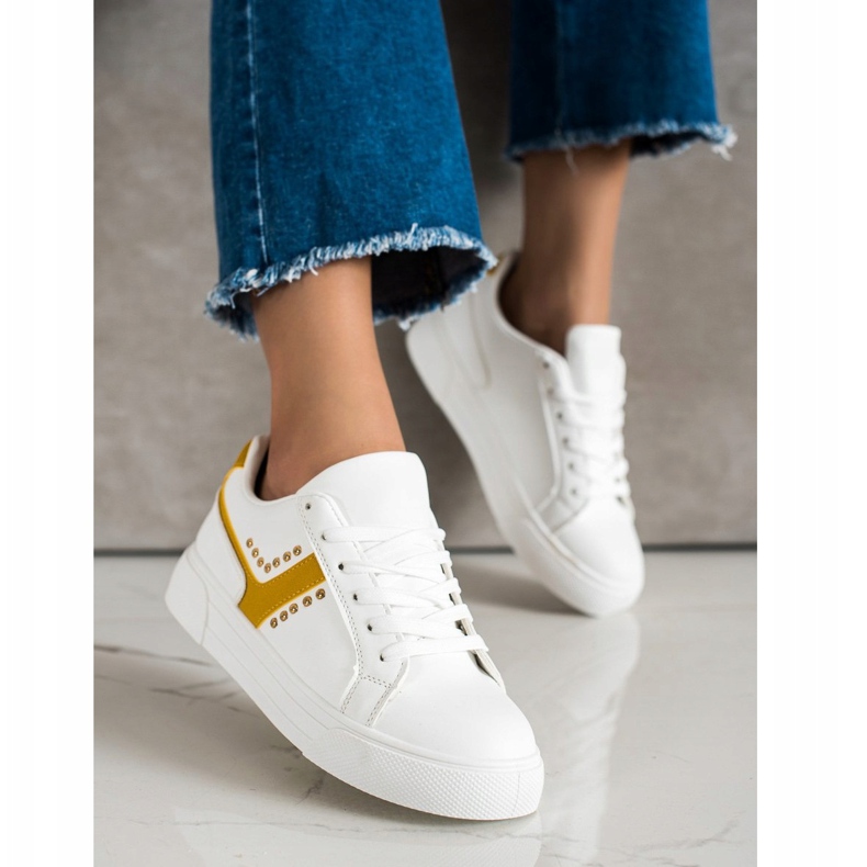 SHELOVET Pantofi sport casual albi 1