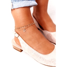 Sandale cu toc înalt din piele de căprioară Sergio Leone SK807 Roz de aur 1