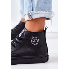 Adidași înalte din piele pentru femei Big Star GG274015 Negru 1