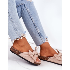 PS1 Papuci din velur cu plută bej de vară 2 PS1 Papuci din velur cu plută bej de vară 2