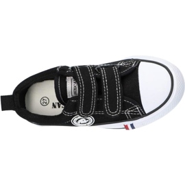 Pantofi negri American Club LH35 Velcro negru 3