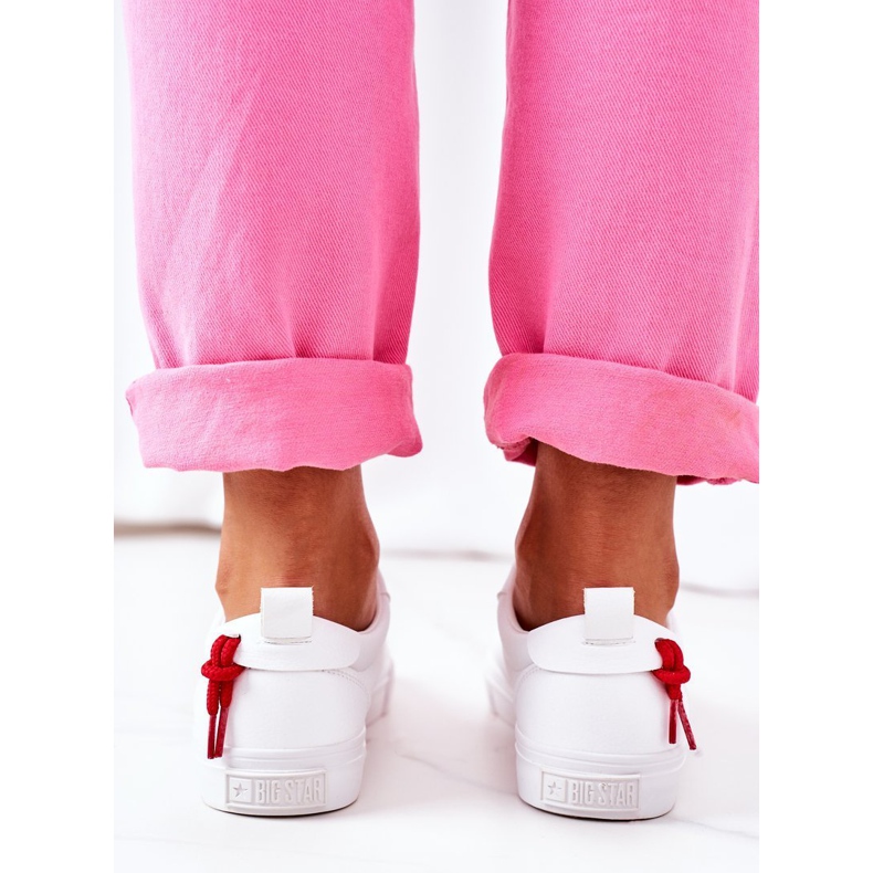 Adidași din piele pentru femei Big Star GG274160 Alb 1