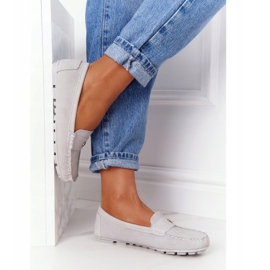 S.Barski Mocasini din piele de căprioară S. Barski Grey gri 3