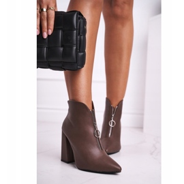 FG1 Cizme de damă pentru femei cu fermoar în călcâi pe partea din față Khaki Save Me maro 2 FG1 Cizme de damă pentru femei cu fermoar în călcâi pe partea din față Khaki Save Me maro 2