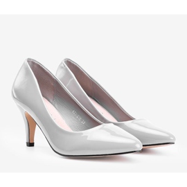 Pompi gri pe toc stiletto Faith 1
