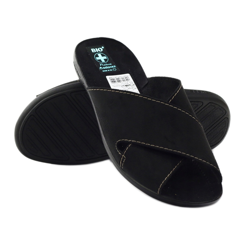 Papuci bărbați Adanex 20310 negru 3