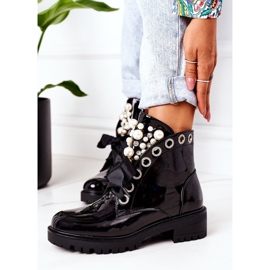 Muncitori cald lăcuți cu perle negre Perla negru 2