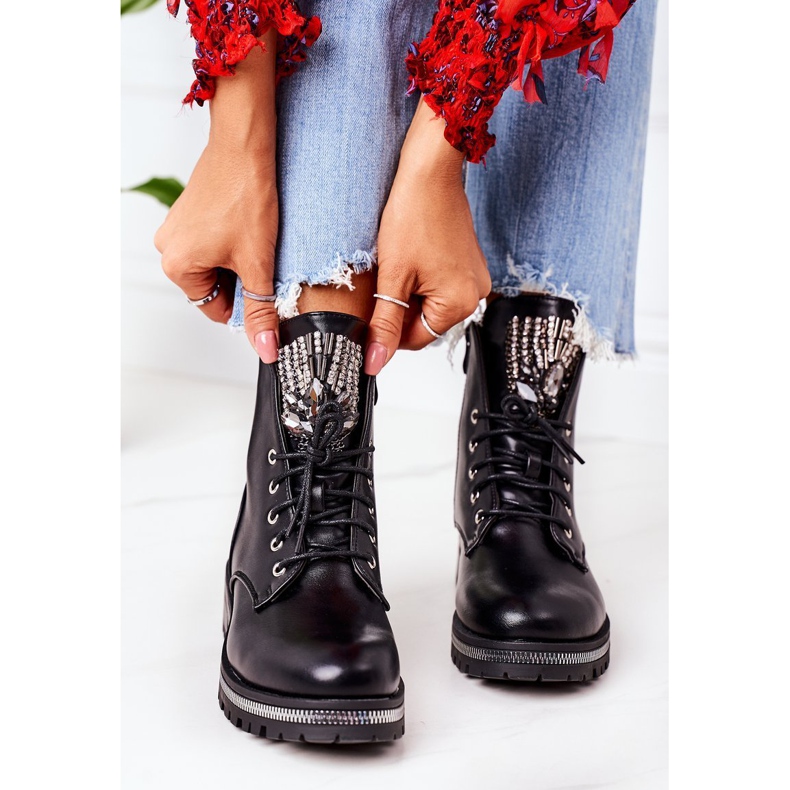 PS1 Muncitori calzi cu zirconii Atenție neagră negru 2