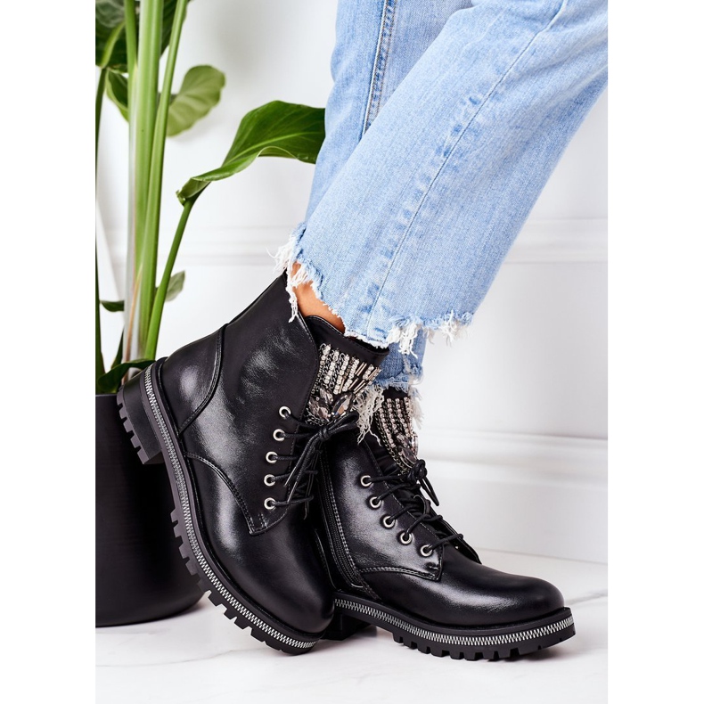 PS1 Muncitori calzi cu zirconii Atenție neagră negru 1