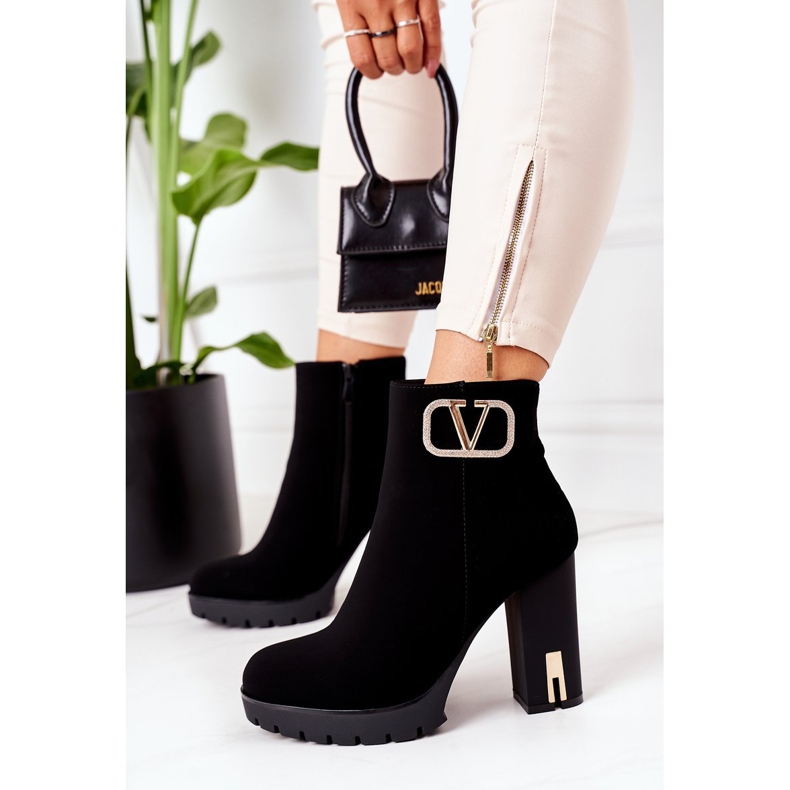 PS1 Cizme negre calde pe un bar Minunat negru de aur 2