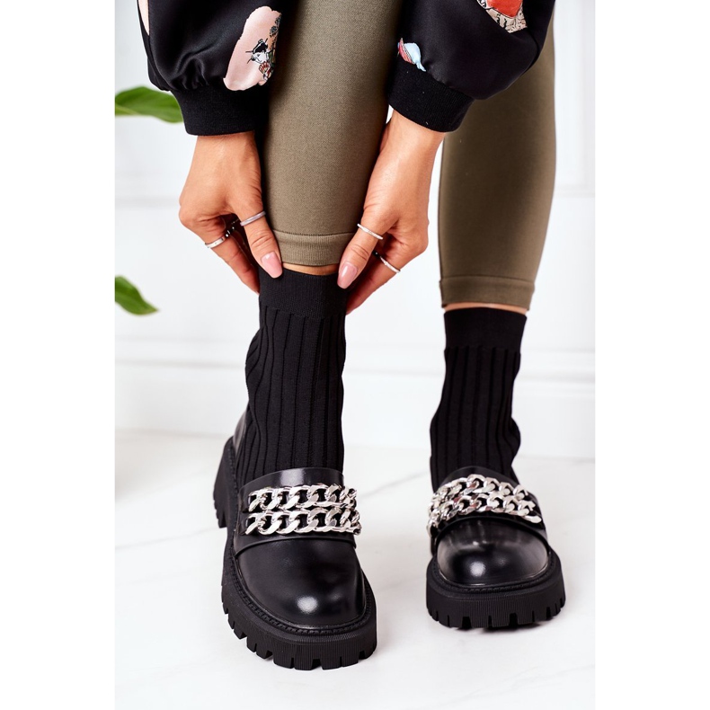 PS1 Cizme de lucru cu lanțuri Negru merg pe acest drum 2