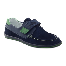 Pantofi de piele pentru băieți cu Velcro Renbut 4249, albastru bleumarin 1
