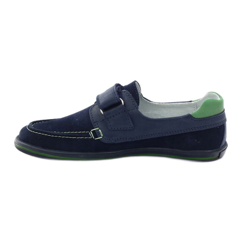 Pantofi de piele pentru băieți cu Velcro Renbut 4249, albastru bleumarin 2