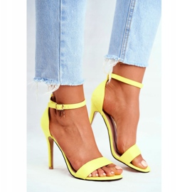 PS1 Sandale de damă pe toc înalt Eco-piele de căprioară Galben Liberty 1 PS1 Sandale de damă pe toc înalt Eco-piele de căprioară Galben Liberty 1