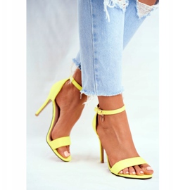 PS1 Sandale de damă pe toc înalt Eco-piele de căprioară Galben Liberty 5 PS1 Sandale de damă pe toc înalt Eco-piele de căprioară Galben Liberty 5