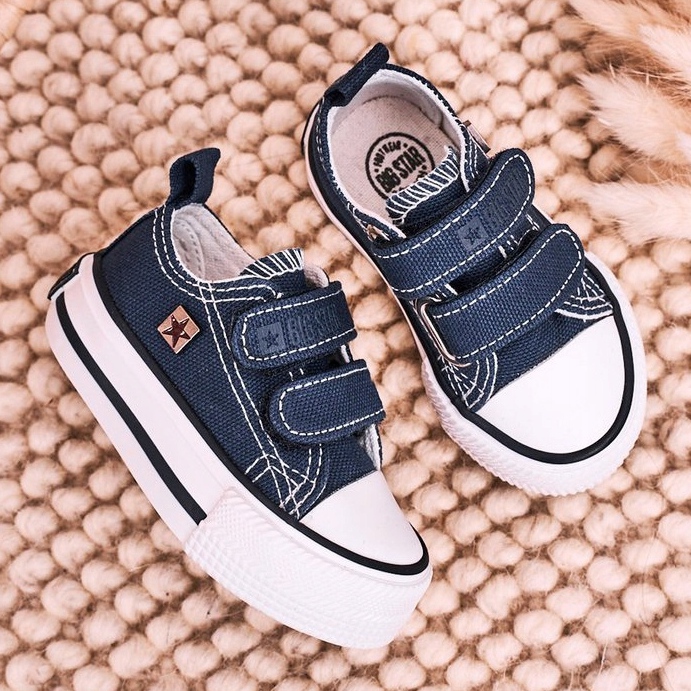 Adidași joși pentru copii cu velcro Big Star HH374097 Blue Navy albastru 3