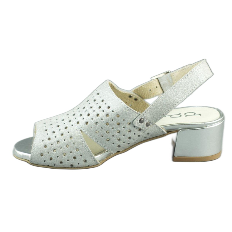 Dolce Pietro Sandale de dama cu toc inalt argintiu 2084 1