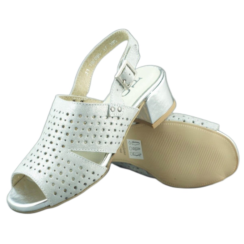 Dolce Pietro Sandale de dama cu toc inalt argintiu 2084 2