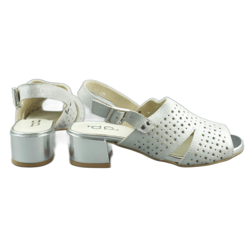 Dolce Pietro Sandale de dama cu toc inalt argintiu 2084 3