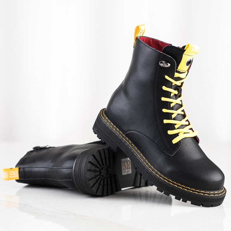 ARTIKER Trapperi negri din piele negru 1