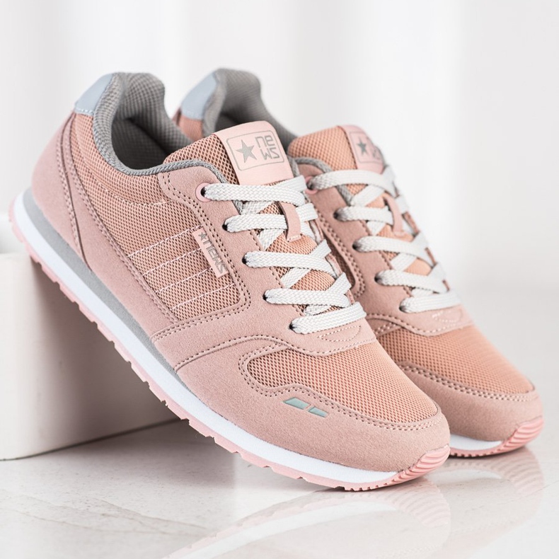 SHELOVET Pantofi sport ușori cu plasă roz 1