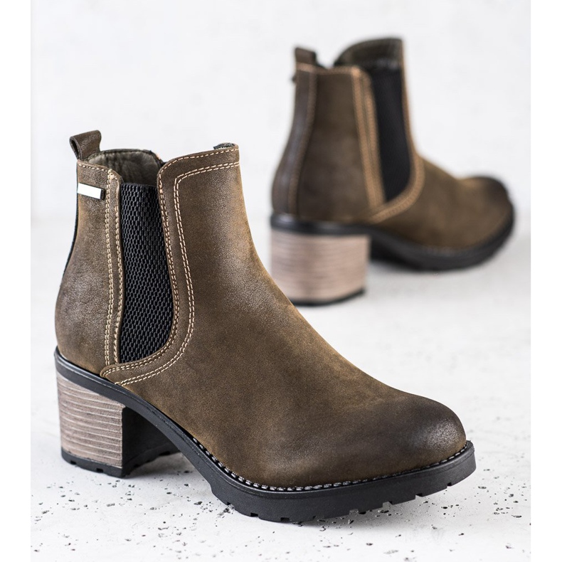 SHELOVET Cizme elegante cu sclipici multicolor verde 1 SHELOVET Cizme elegante cu sclipici multicolor verde 1