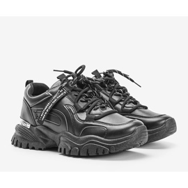 Adidași negri cu talpă groasă Zooey negru 1 Adidași negri cu talpă groasă Zooey negru 1