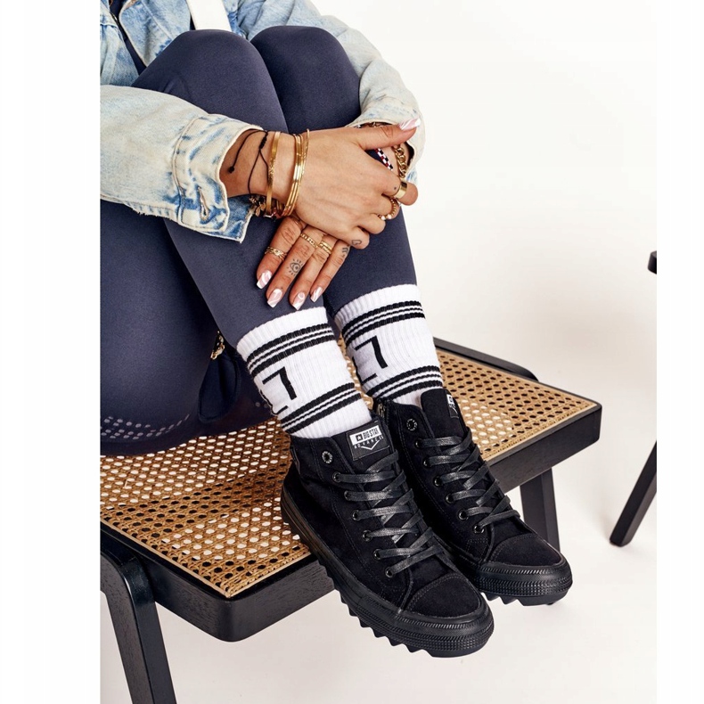 Adidași înalte pentru femei Big Star FF274244 Negru 1