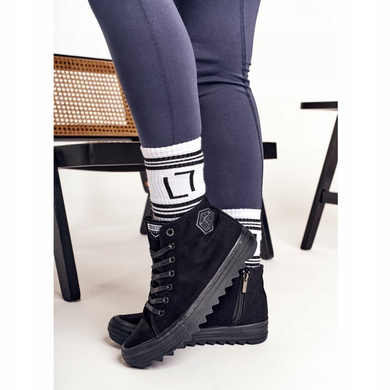 Adidași înalte pentru femei Big Star FF274244 Negru 3