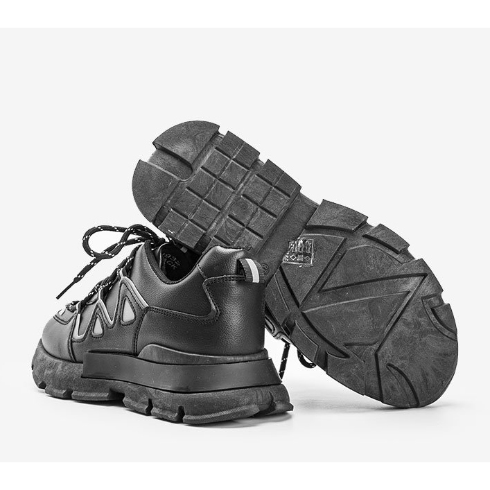 Adidași negri cu inserții reflectorizante Filua negru 1