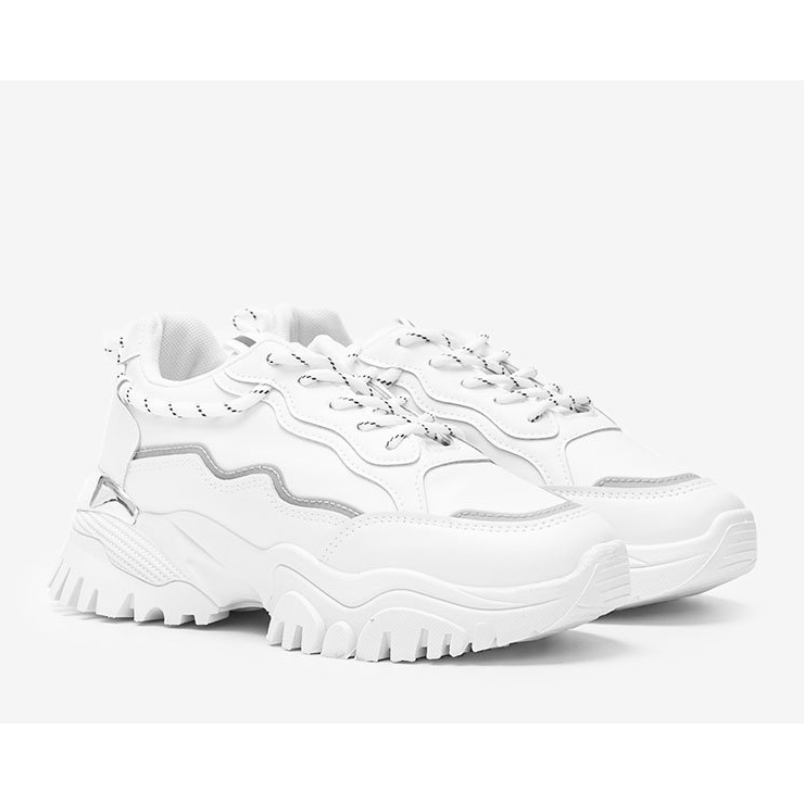 Adidași albi pe talpa groasă Desiare 1