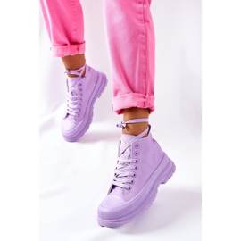 FJ1 Adidași înalți pe talpă mare Violet Trissy 1