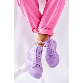 FJ1 Adidași înalți pe talpă mare Violet Trissy 2