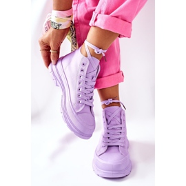 FJ1 Adidași înalți pe talpă mare Violet Trissy 3