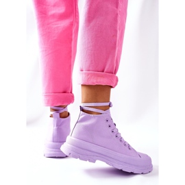 FJ1 Adidași înalți pe talpă mare Violet Trissy 4