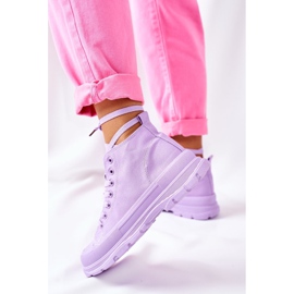 FJ1 Adidași înalți pe talpă mare Violet Trissy 6