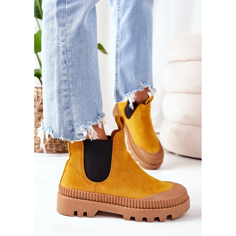 Mulanka Lucrătorii din piele de căprioară de pe platforma galbenă vin cu mine 1