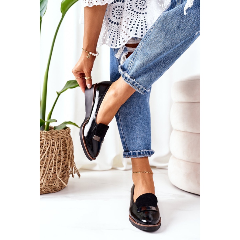 Pantofi cu lac lacuit POTOCKI 12032 Negru 1