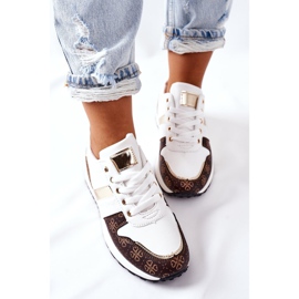 Încălțăminte sport Adidași White Next alb maro 1