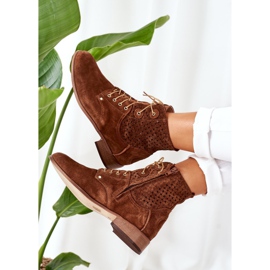 Alberto Violli Cizme din piele de căprioară cu model ajurat Maro Josie 1