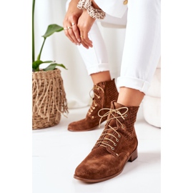 Alberto Violli Cizme din piele de căprioară cu model ajurat Maro Josie 2